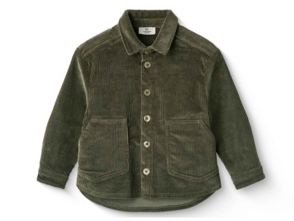 Klučičí košile Overshirt v zelené barvě z manšestru od Copenhagen Colors