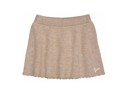 Béžová kašmírová áčková sukně s nápisem "love" pro holčičky od Copenhagen Colors