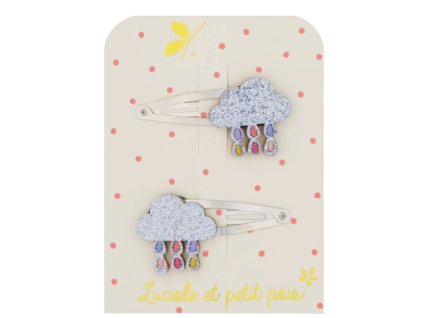 Pár třpytivých sponek "Cloud" Luciole et Petit Pois