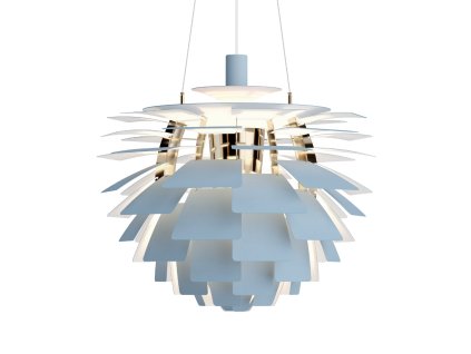 Závěsné svítidlo PH Artichoke Ø 60 cm "Dusty Blue / Brass" Louis Poulsen
