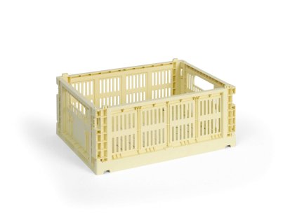 Úložný box Colour Crate Medium ve světle žluté barvě od značky HAY