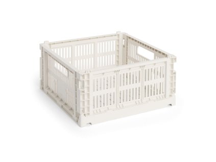 Úložný box Colour Crate Medium Square v bílé barvě od značky HAY