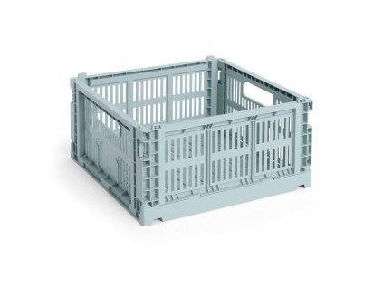Úložný box Colour Crate Medium Square v modré barvě od značky HAY