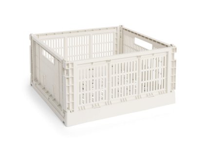 Úložný box Colour Crate Large Square v bílé barvě od značky HAY