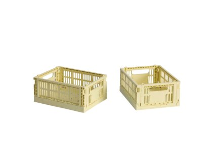 Úložné boxy Colour Crate X Small ve žluté barvě - 2 kusy od značky HAY