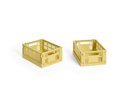Úložné boxy Colour Crate X Small ve žluté barvě od HAY