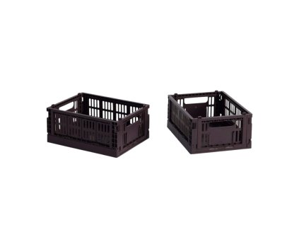Úložné boxy Colour Crate X Small ve vínové barvě od značky HAY