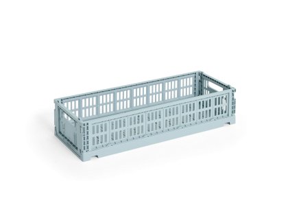 Úložný box Colour Crate Mini Oblong v modré barvě od značky HAY