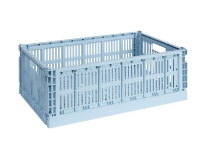 Úložný box Colour Crate Large ve světle modré barvě od značky HAY