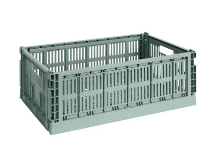 Úložný box Colour Crate Large v zelené barvě od značky HAY