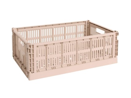 Úložný box Colour Crate Large v pudrově růžové barvě od značky HAY