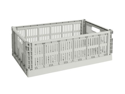Úložný box Colour Crate Large v šedé barvě od HAY