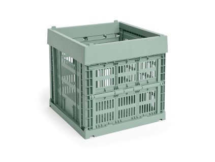 Úložný box Colour Crate Cube v zelené barvě od HAY