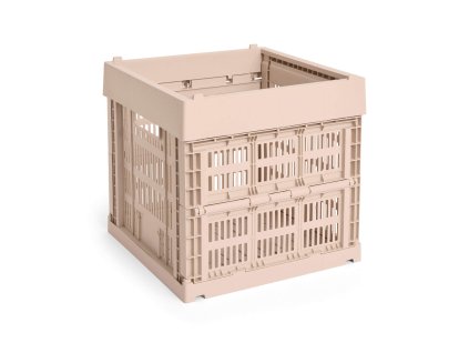Úložný box Colour Crate Cube v pudrově růžové barvě od značky HAY