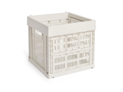 Úložný box Colour Crate Cube v bílé barvě od značky HAY