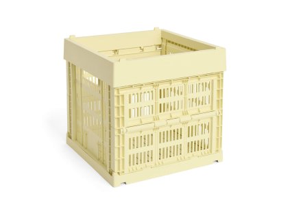 Úložný box Colour Crate Cube ve světle žluté barvě