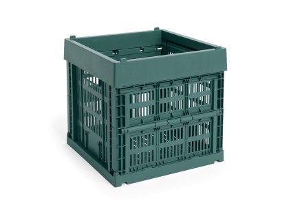 Úložný box Colour Crate Cube v zelené barvě od HAY