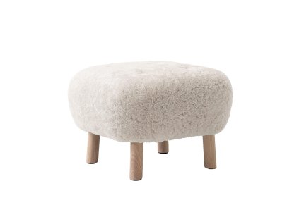 Pouf Little Petra ATD1 "Oak / Sheepskin Moonlight" &Tradition