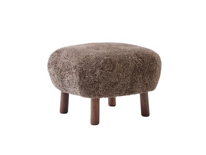 Pouf Little Petra ATD1 "Walnut / Sheepskin Sahara" &Tradition