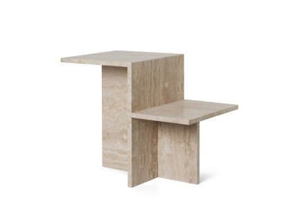Odkládací stolek Distinct z travertinu od ferm LIVING