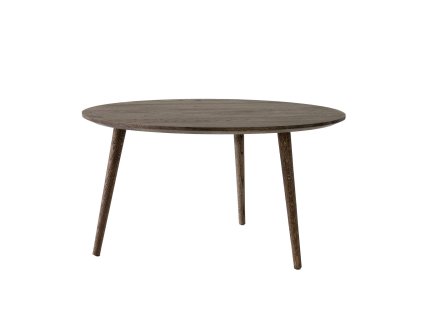 Tmavě mořený dřevěný konferenční stůl In Between Ø 90 cm od &Tradition