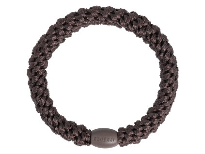 Tmavě hnědá gumička do vlasů Kknekki od značky Bon Dep