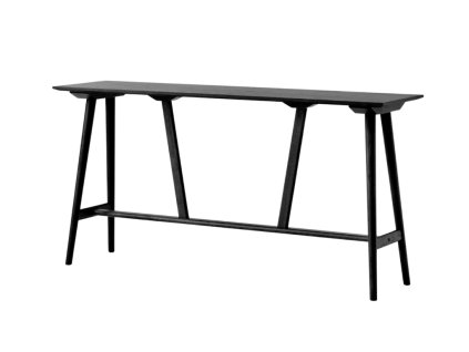 Barový stůl In Between SK25 se šířkou 50 cm a výškou 95 cm od &Tradition - černě lakovaný dub