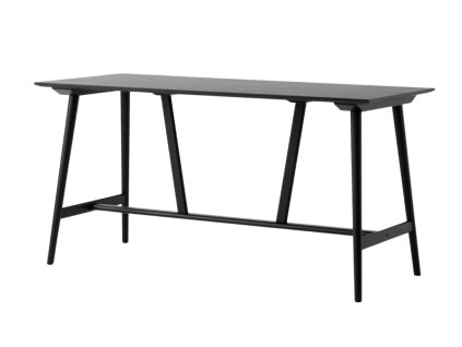 Barový stůl In Between SK26 se šířkou 50 cm a výškou 95 cm od &Tradition - černě lakovaný dub