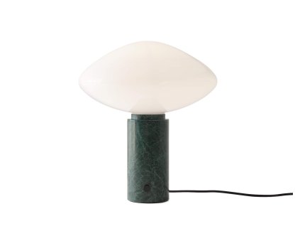Stolní lampa Mist AP17 se stínidlem z ručně foukaného opálového skla a mramorového podstavce