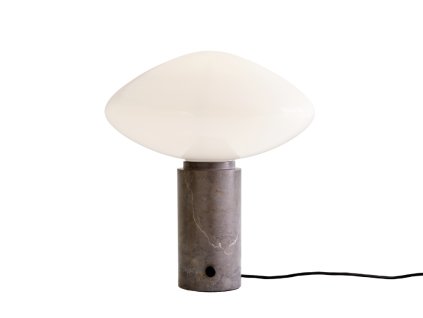 Stolní lampa Mist AP17 se stínidlem z ručně foukaného opálového skla a s mramorovým podstavcem