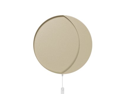 Nástěnná béžová lampa ve tvaru ubývajího měsíce po úplňku od ferm LIVING