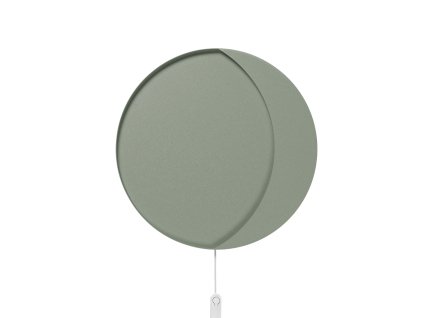 Nástěnná zelení lampa ve tvaru ubývajího měsíce po úplňku od ferm LIVING