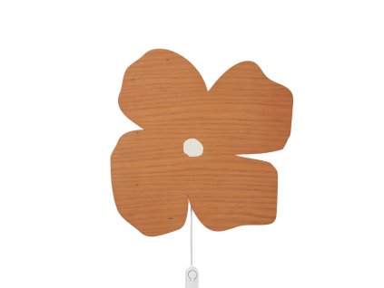 Nástěnná dřevěná lampa ve tvaru květinky od ferm LIVING