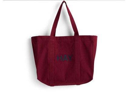 Plátěná taška Shopper ve vínové barvě od HAY