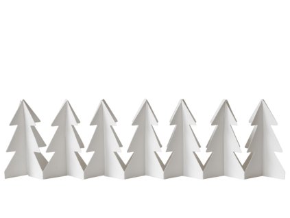 Dekorativní papírová řada stromků "White" DBKD