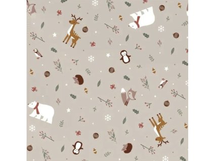 Balicí vánoční papír se zvířátky od Det Gamle Apotek