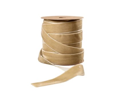 Sametová stuha 10 m v béžové barvě
