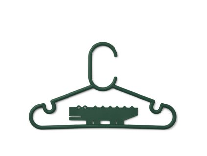 Dětská šatní ramínka v zelené barvě s krokodýlem od značky Liewood