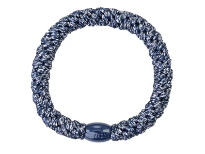 Gumička do vlasů Kknekki v tmavě modré barvě se stříbrnými třpytkami od Bon Dep