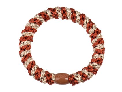 Gumička do vlasů Kknekki v cihlovo-zlaté barvě od Bon Dep