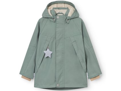 Dětská zateplená nepromokavá bunda v zeleno-modré barvě od Mini A Ture