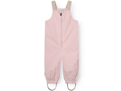 Dětské nepromokavé kalhoty Mini A Ture s kšandami v růžové barvě