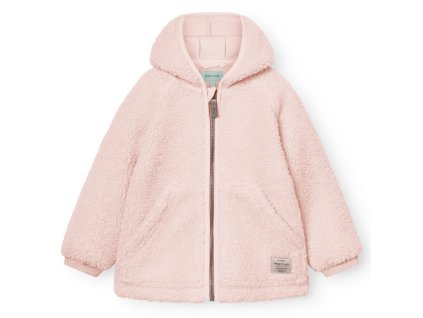 Dětská fleecová bunda / mikina Mini A Ture s kapucí v růžové barvě
