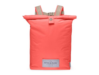 Nepromokavý dětský batůžek s nastavitelnými popruhy v červené barvě od Mini A Ture