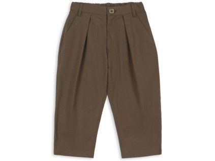 Dětské kalhoty v hnědé barvě se střihem Chino od Konges Sløjd