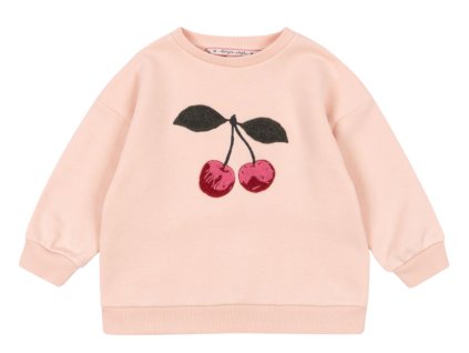 Dětská mikina s výšivkou třešniček od Konges Sløjd