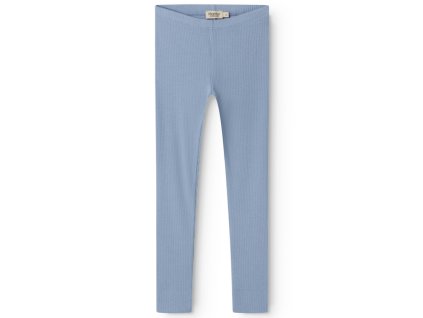 Jednoduché žebrované legíny z organické bavlny a Tencel modalu v modré barvě do MarMar