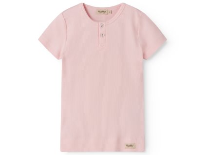 Dětské modalové triko s krátkým rukávem a knoflíčky v růžové barvě od MarMar