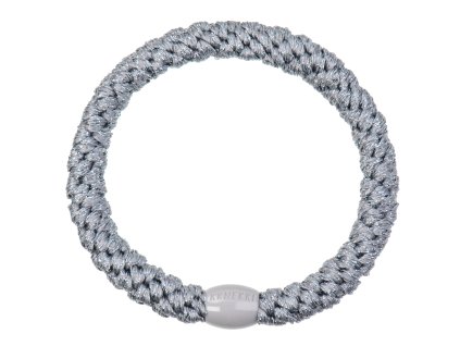 Tmavě šedá gumička do vlasů se třpytkami od značky Bon Dep