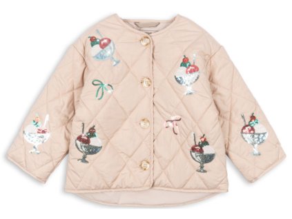 Prošívaná dívčí bunda se zmrzlinkami od Konges Sløjd